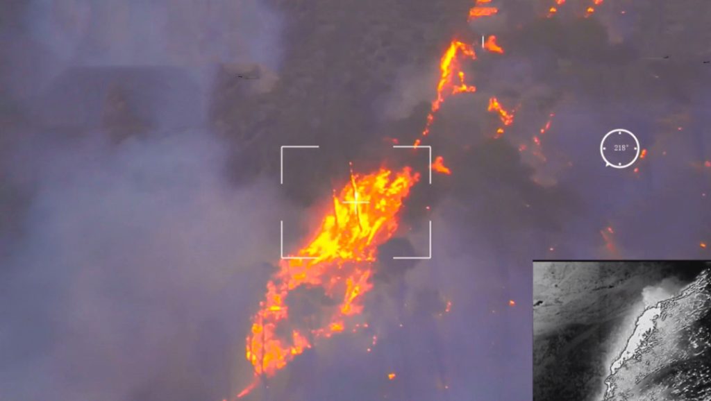 Drone use in fighting forest fire 