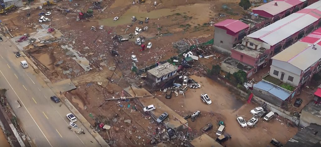 Flood picture of emergency drone